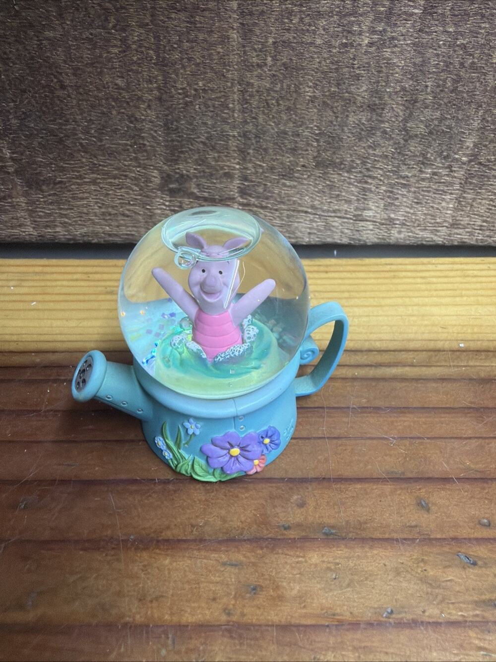 Disney Vintage Piglet Mini Snow Globe Watering Can 2.5”